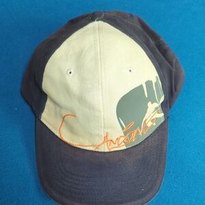 Two-Tone Cap with Orange Embroidery